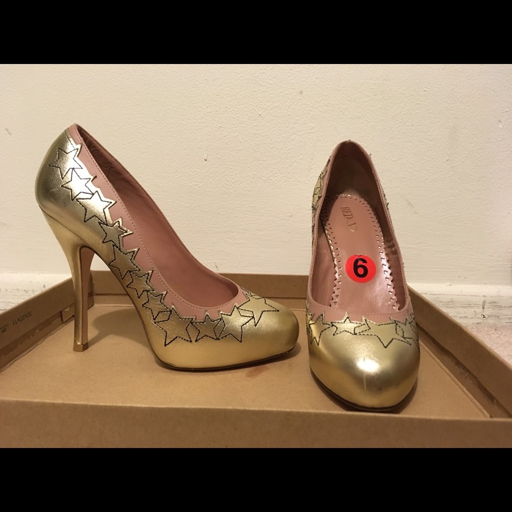 Valentino Gold Star Pumps